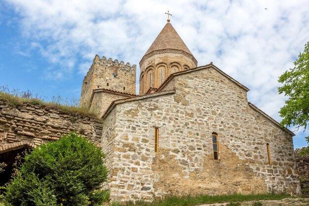 Low angle view of historic building against sky