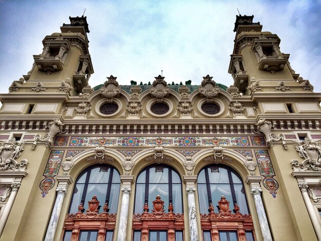 Low angle view of historic building against sky