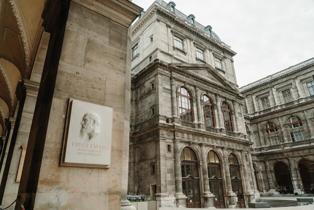 Low angle view of historic building