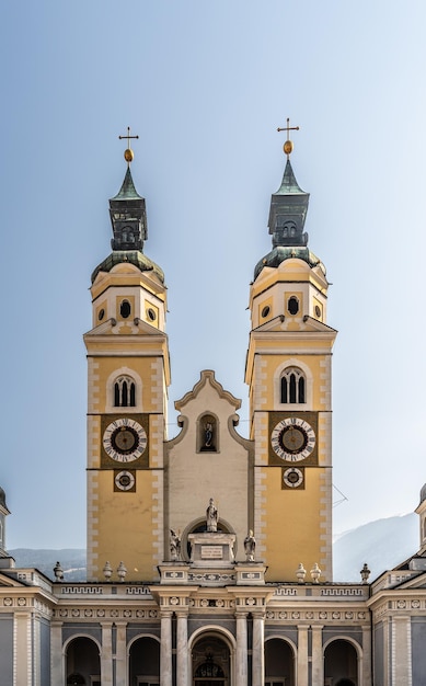 Low angle view of historic church building against sky