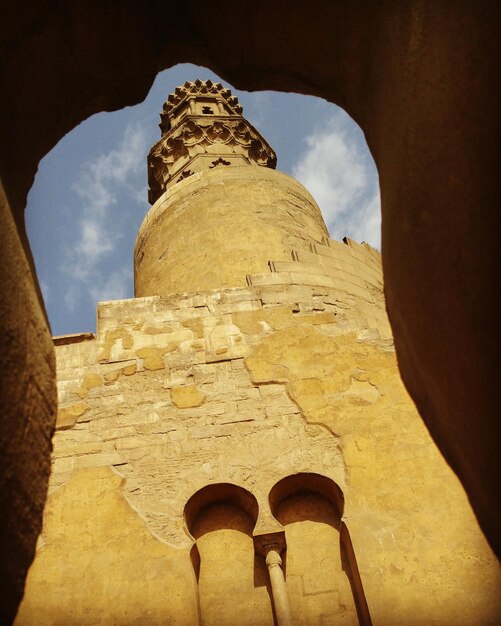 Low angle view of historical building against sky