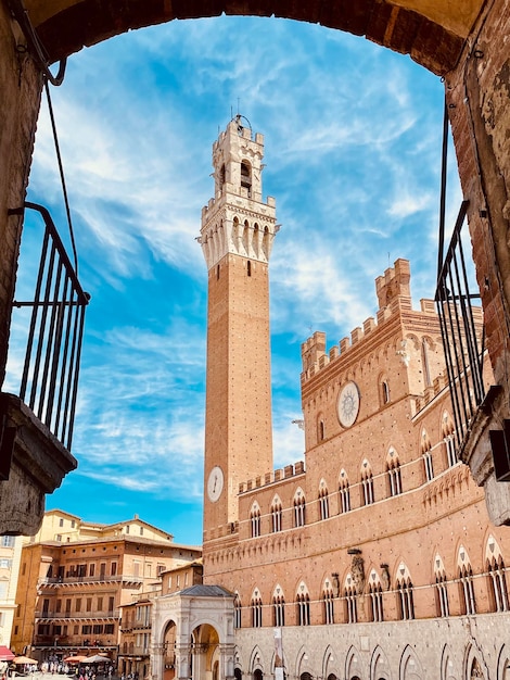 Low angle view of historical building against sky