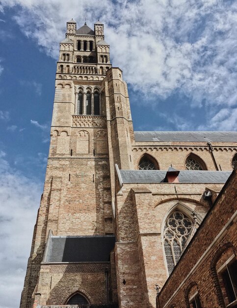 Low angle view of historical building against sky