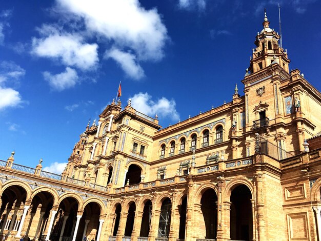 Low angle view of historical building against sky