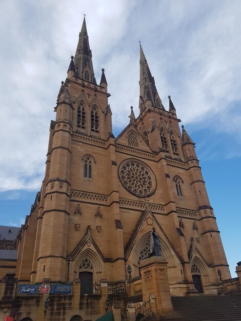 Low angle view of historical building against sky