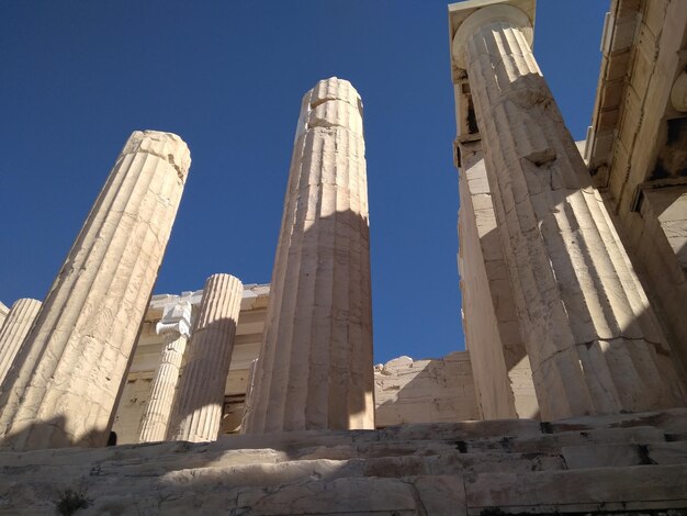 Low angle view of historical building against sky