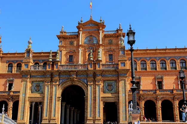 Low angle view of historical building against sky