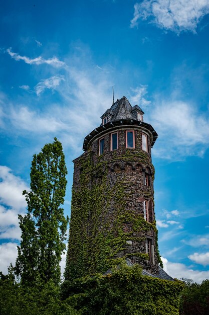 Low angle view of historical building against sky