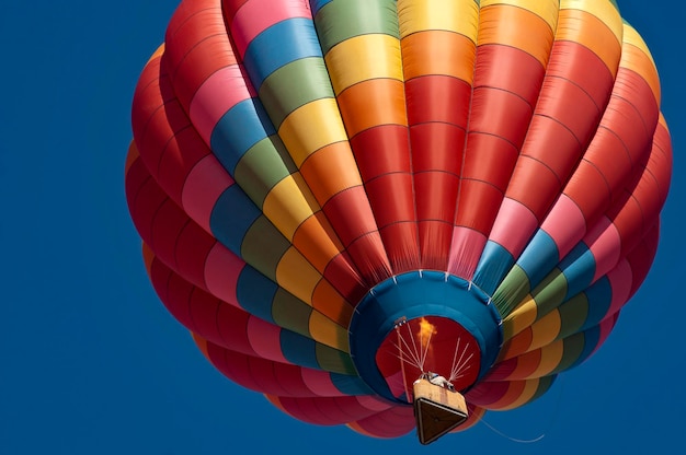 low angle view of hot air balloon against blue sky