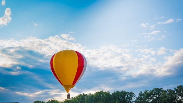 Low angle view of hot air balloon against sky