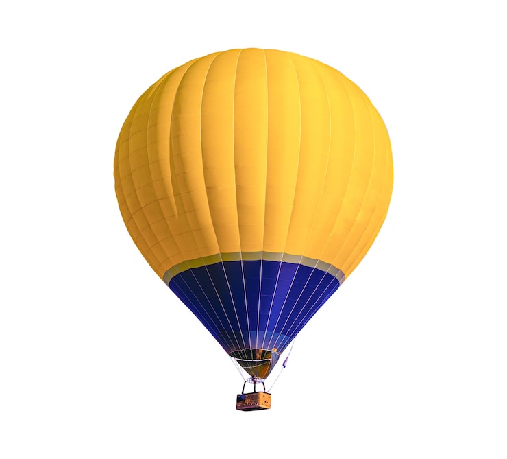 Photo low angle view of hot air balloon flying in clear sky