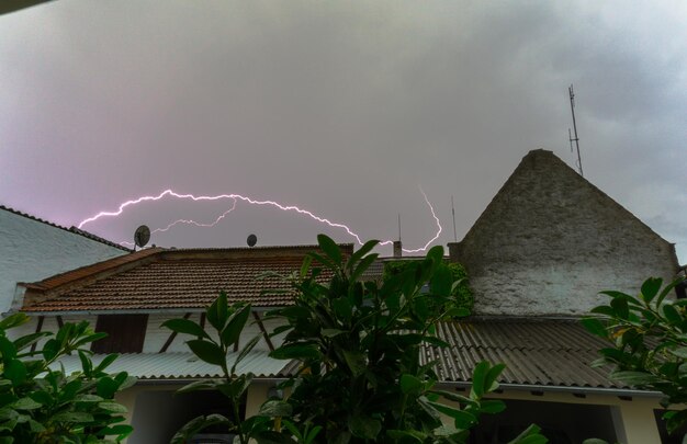 Photo low angle view of house against sky