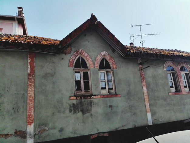 Low angle view of house against sky