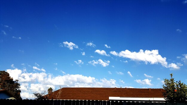 Low angle view of house against sky