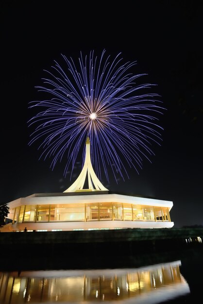 Low angle view of illuminated ferris wheel against sky at night