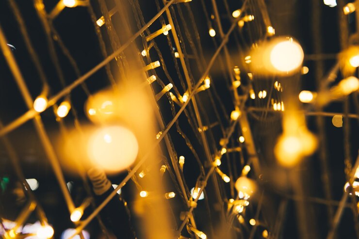 Photo low angle view of illuminated lights