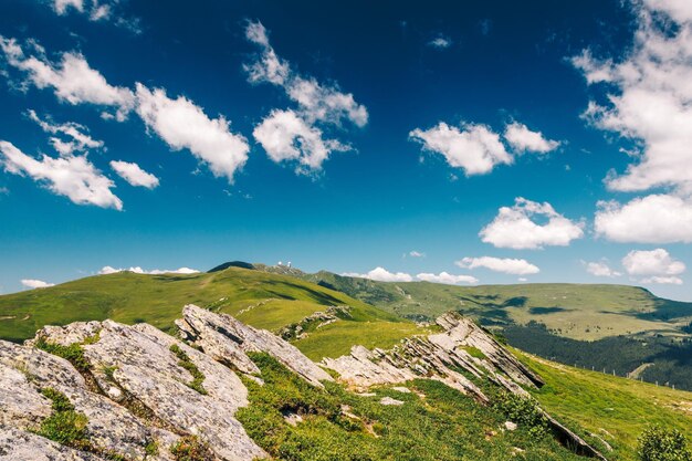 Low angle view of land against sky