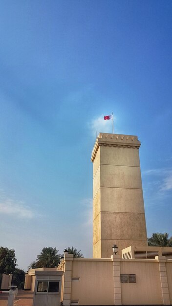 Low angle view of lighthouse against sky