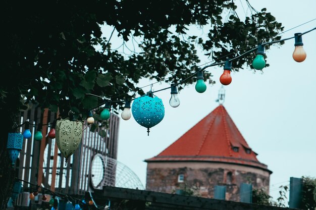 Low angle view of lights