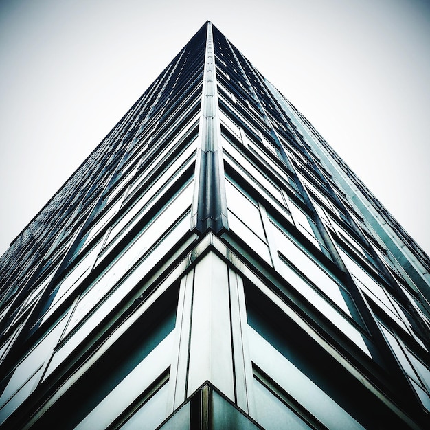 low angle view of modern building against clear sky