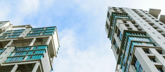 low angle view of modern building against sky