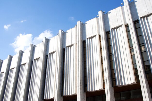 Low angle view of modern building against sky