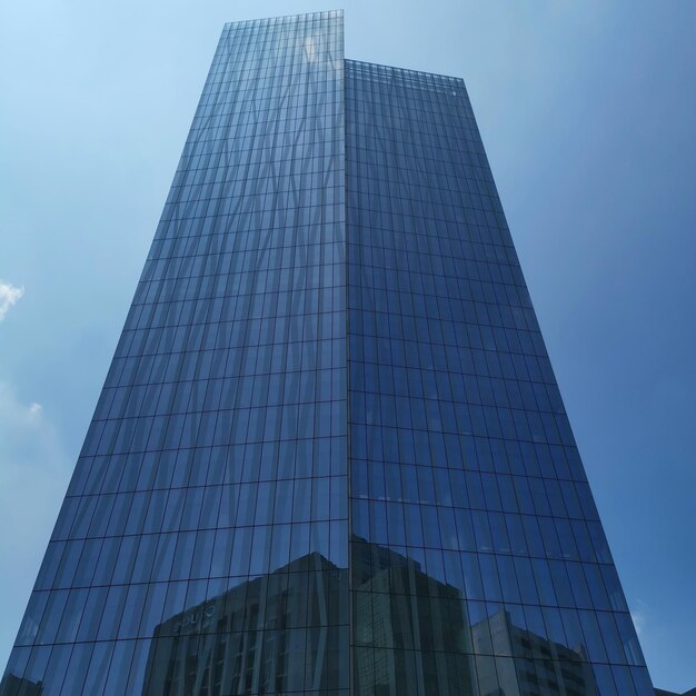 Low angle view of modern building against sky