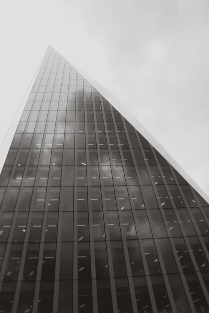 low angle view of modern building against sky