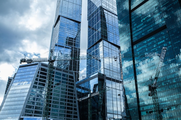 Low angle view of modern building against sky