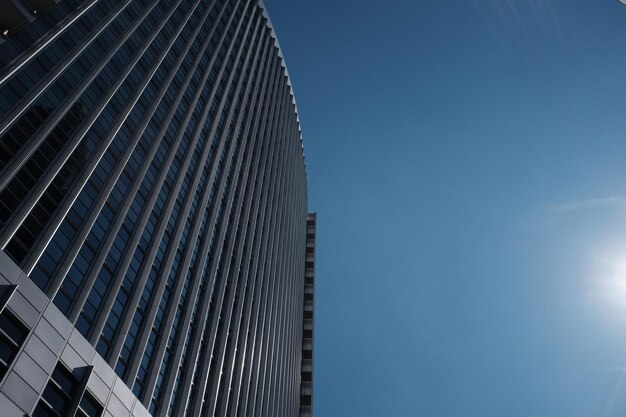 Low angle view of modern building against sky