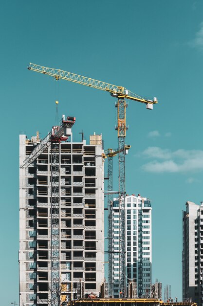 Low angle view of modern buildings against sky