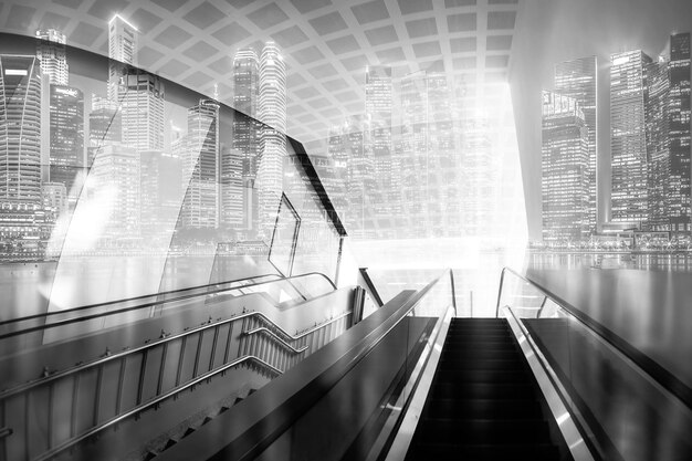 Photo low angle view of modern glass building