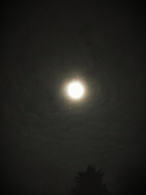 Low angle view of moon in sky