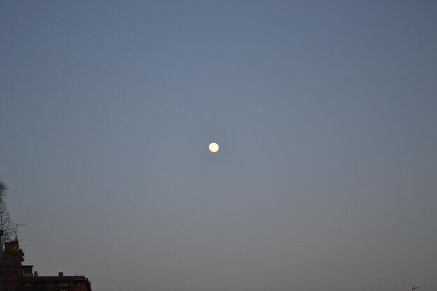 Low angle view of moon in sky