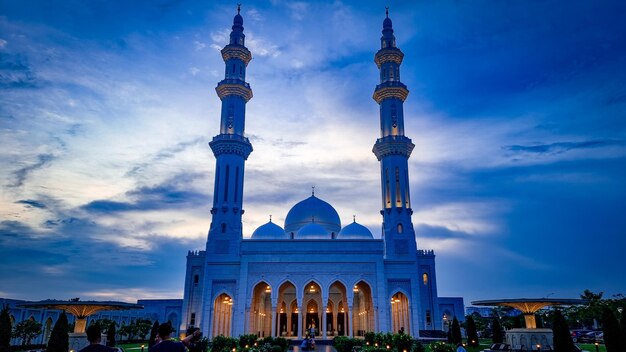 Low angle view of mosque against sky