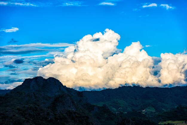 Low angle view of mountain against sky