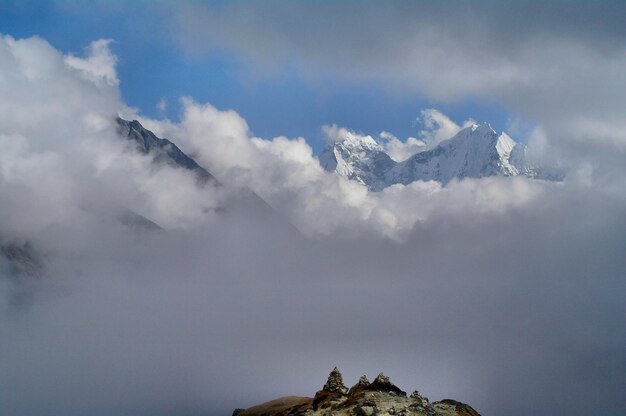 Low angle view of mountain against sky