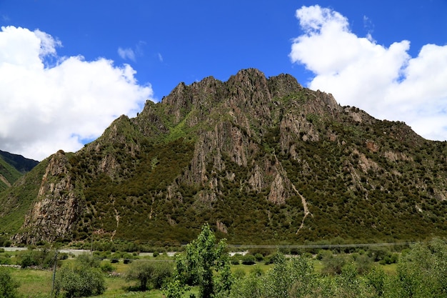 low angle view of mountain against sky