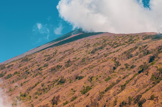 Low angle view of mountain against sky