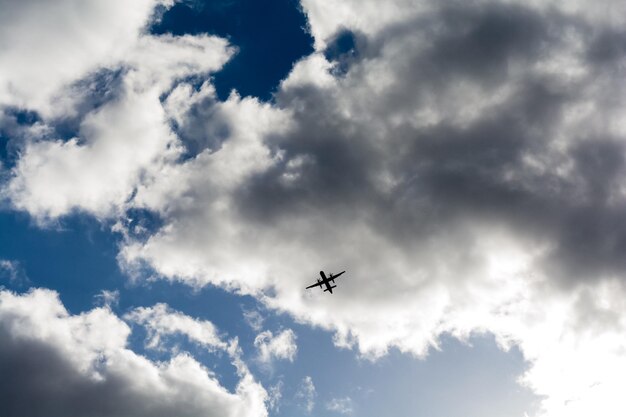 写真 空中の飛行機の低角度の景色