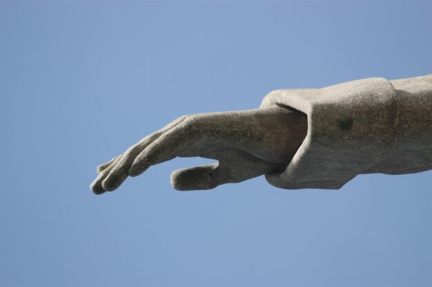 写真 澄んだ青い空の低角度の眺め