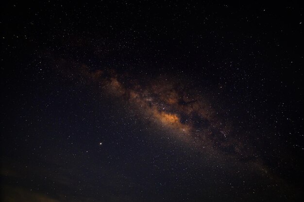 写真 空の星を低角度で眺める