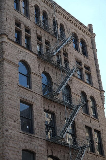 Low angle view of old building against sky