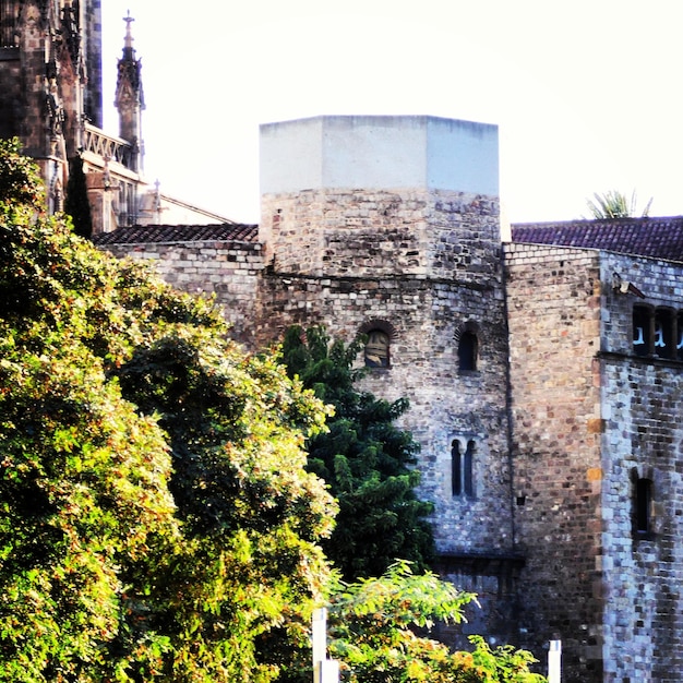 Foto vista a basso angolo del vecchio edificio