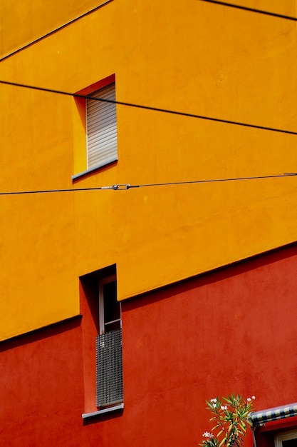 Low angle view of orange building