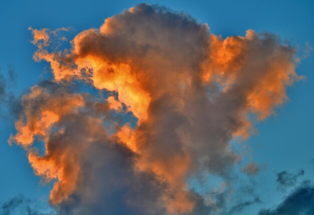 Low angle view of orange clouds in sky