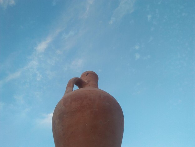 Low angle view of person against sky