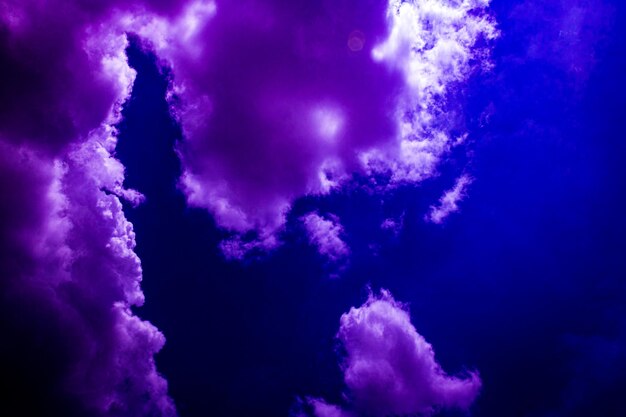 Low angle view of purple clouds in sky