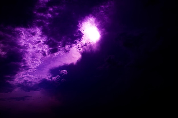 Low angle view of purple sky at night