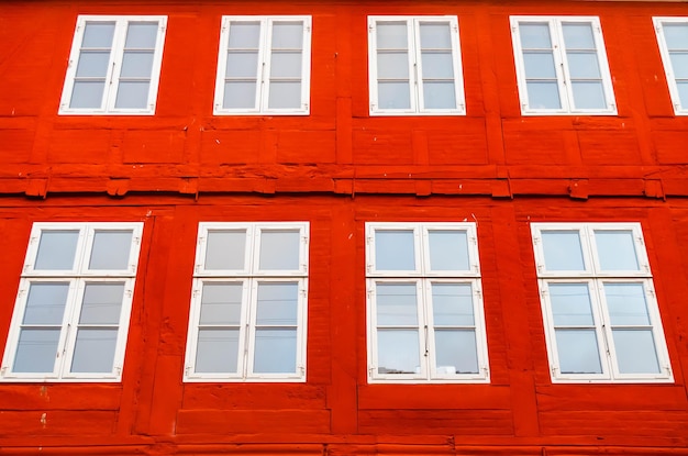 Low angle view of red building